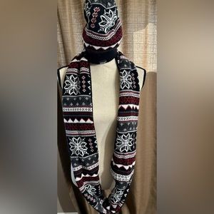 Winter hat and matching neck wrap/scarf